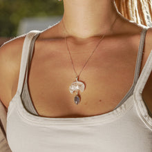 Load image into Gallery viewer, 925 SS Clear Quartz &amp; Labradorite Pendant
