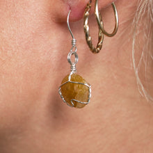 Load image into Gallery viewer, 925 SS Yellow Sapphire Earrings
