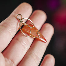 Load image into Gallery viewer, 14ct GF Carnelian Circle Pendant
