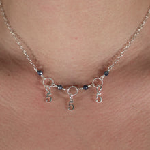 Load image into Gallery viewer, 925 SS Blue Sapphire &#39;555&#39; Necklace
