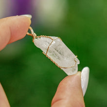 Load image into Gallery viewer, 14ct GF Raw Clear Quartz Pendant
