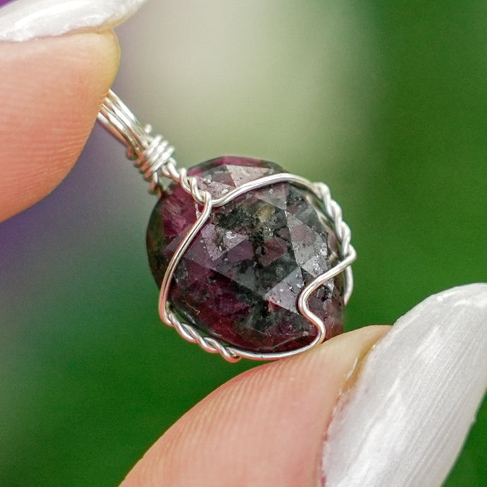 925 SS Ruby Zoisite Pendant