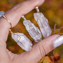 Load image into Gallery viewer, 14ct GF Raw Clear Quartz Pendant
