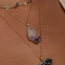 Load image into Gallery viewer, 14ct GF Raw Amethyst Pendant
