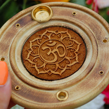 Load image into Gallery viewer, &#39;Om&#39; Engraved Incense Holder
