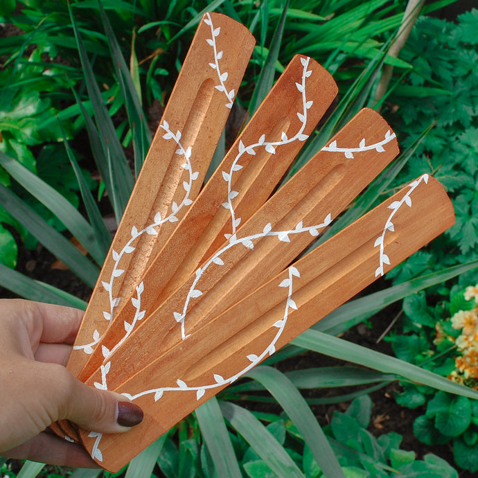 'Vines' Hand-painted Incense Holder