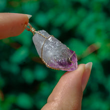 Load image into Gallery viewer, 14ct GF Raw Amethyst Pendant
