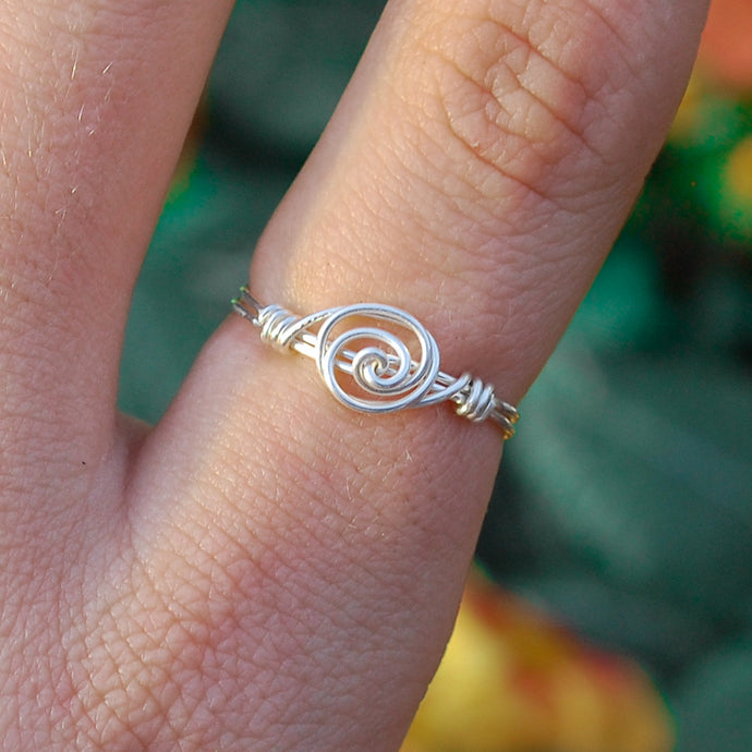 925 SS Twisted Rose Ring