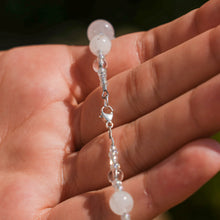 Load image into Gallery viewer, 925 SS Rose Quartz, Clear Quartz &amp; Pink Tourmaline Bead Necklace
